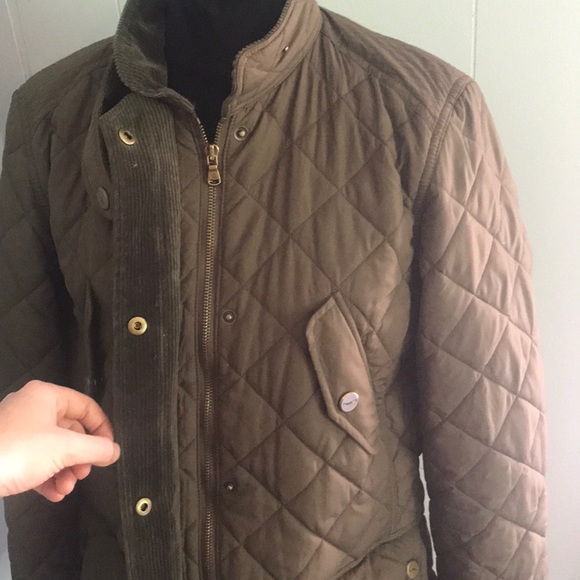 Lauren Ralph Lauren Quilted Olive Green Coat L - Picture 3 of 6